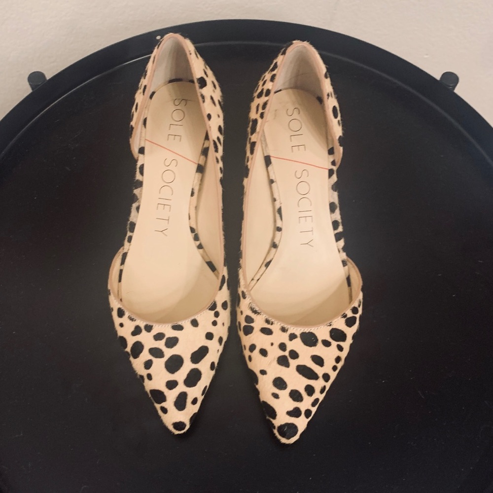 Sole Society Mitzi Leopard Spot Heel 5.5